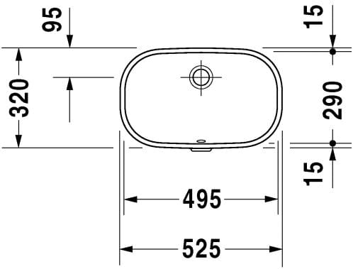 Duravit D-code umywalka podblatowa 49,5x29 cm 0338490000