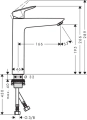 HansGrohe Logis Comfort Zone 190 bateria umywalkowa, bez korka 71091000