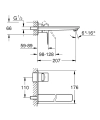 Grohe Lineare L-size bateria umywalkowa podtynkowa element zewnętrzny 23444001