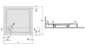 Sanplast Free Line brodzik kwadratowy B/FREE 100x100x2,5+STB 615-040-4040-01-000