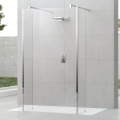 Novellini Kuadra HF Walk-In ścianka wolnostojąca z dwoma stałymi panelami 30+94+30cm, szkło bezbarwne, chrom KUADFC96HL30-1K 