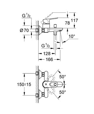  Grohe BauLoop bateria wannowa 23341000