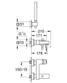Grohe Eurocube bateria wannowa 23141000