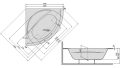 Sanplast Prestige wanna symetryczna WSzs/PR 140x140+ST24 610-070-0330-01-000 
