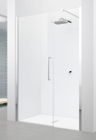 Novellini Young 2.0 G+F in line drzwi prysznicowe skrzydłowe 110cm(107-111cm), profil chrom, szkło bezbarwne Y2GFL107-1K