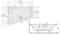Sanplast Free Line wanna trapezowa lewa WTL/FREE 175x135x80+STW 610-040-1320-01-000