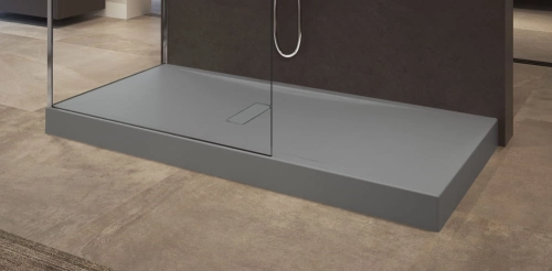 Novellini Custom brodzik prostokątny 160x80x12cm ze zintegrowaną obudową, szary CU1608011-29
