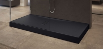 Novellini Custom brodzik prostokątny 100x80x12cm ze zintegrowaną obudową, czarny mat CU1008011-28