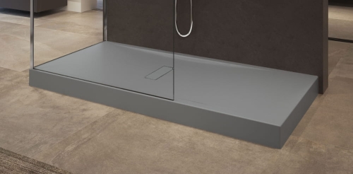 Novellini Custom brodzik prostokątny 100x80x12cm ze zintegrowaną obudową, szary CU1008011-29