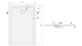Sanplast Space Mineral S brodzik prostokątny B-M/SPACE S 75x170x1,5, 645-410-0300-01-000