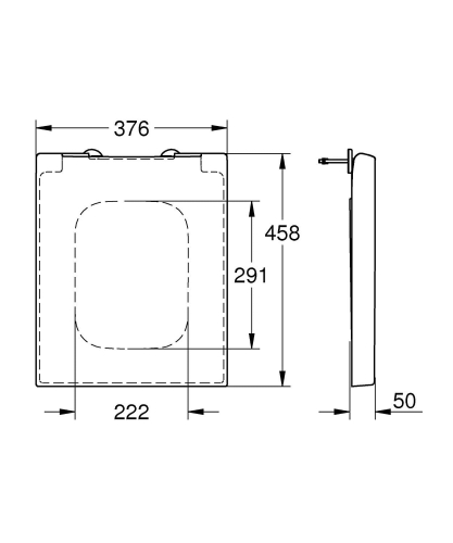 Grohe Cube Ceramic deska sedesowa wolnoopadająca 39488000