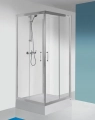 Sanplast TX5b kabina trójścienna prostokątna 90x100x90cm szkło bezbarwne W0, profile srebrne błyszczące sb 600-271-1840-1320-38-401