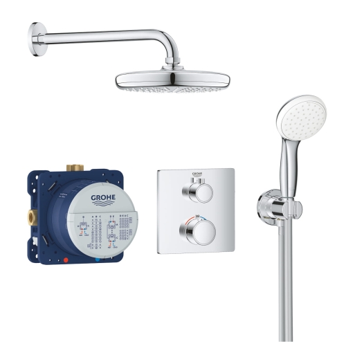 Grohe Grohtherm zestaw podtynkowy z deszczownicą 210mm, ramię 286mm 34729000