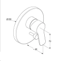 Kludi Pure&Easy bateria wannowa podtynkowa element zewnętrzny 374190565