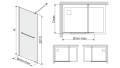 Sanplast Free Line II ścianka 100cm P/FREEII-100-W19 600-261-0440-42-191