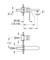 Grohe Plus M-size bateria umywalkowa podtynkowa, element zewnętrzny 29303003
