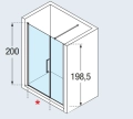 Novellini Young 2.0 G+F in line drzwi prysznicowe skrzydłowe 110cm (107-111cm), profil biały mat, szkło bezbarwne Y2GFL107-1U