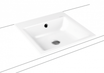 Kaldewei Puro umywalka wpuszczana w blat 46x46cm model 3150, 9000.0601.3001