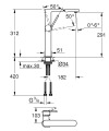 Grohe Plus XL-size bateria umywalkowa wysoka, bez korka 32618003