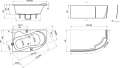 Ravak Rosa 95 panel A 150 CZ55100A00