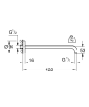 Grohe Grohtherm zestaw podtynkowy z deszczownicą 210mm, ramię 422mm 34734000