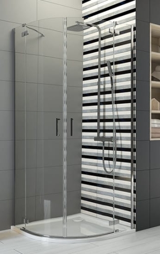 Sanplast Free Line II kabina półokrągła asymetryczna 80x90cm KP4/FREEII-80x90 600-261-0120-42-401