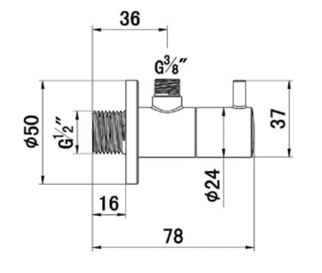 Kludi zawór kątowy 1/2"x3/8" 1584505-00