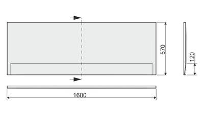 Sanplast Free Line obudowa frontowa do wanny OWP/FREE 160cm 620-040-2050-01-000