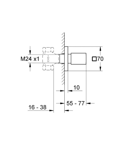 Grohe Eurocube element zewnętrzny zaworu podtynkowego 19910000