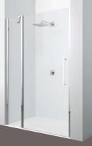 Novellini Young 2.0 2P drzwi prysznicowe do wnęki, skrzydłowe 80cm(77-81cm), profil chrom, szkło bezbarwne Y22P77-1K