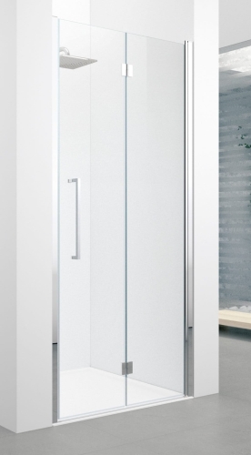 Novellini Young 2.0 1BS drzwi składane 100cm(97-101cm), prawe, profil chrom, szkło bezbarwne Y21BS97D-1K