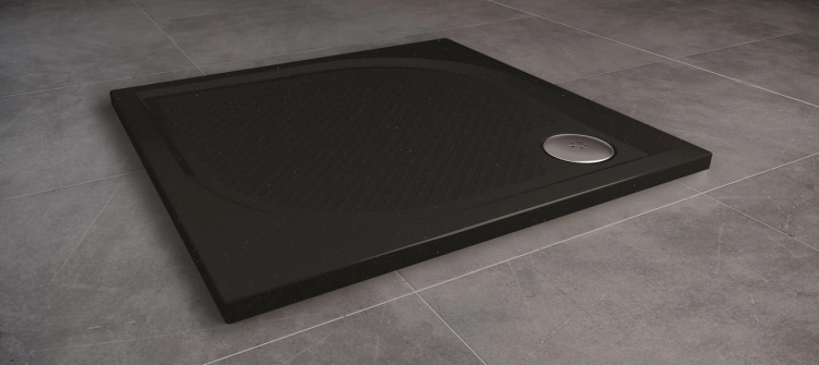 Sanswiss Marblemate brodzik kwadratowy 80x80cm, czarny granit WMQ0800154