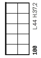 Novellini Kuadra H Squares ścianka prysznicowa 100cm(97-100cm), czarny mat KUADH100-81H