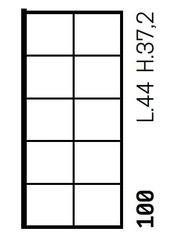 Novellini Kuadra H Squares ścianka prysznicowa 100cm(97-100cm), czarny mat KUADH100-81H