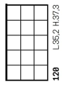 Novellini Kuadra H Squares ścianka prysznicowa 120cm(117-120cm), czarny mat KUADH120-81H