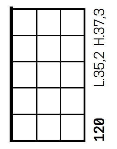 Novellini Kuadra H Squares ścianka prysznicowa 120cm(117-120cm), czarny mat KUADH120-81H