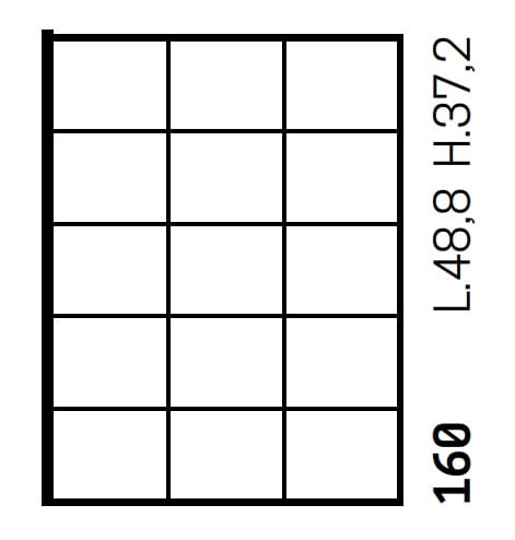 Novellini Kuadra H Squares ścianka prysznicowa 160cm(157-160cm), czarny mat KUADH160-81H