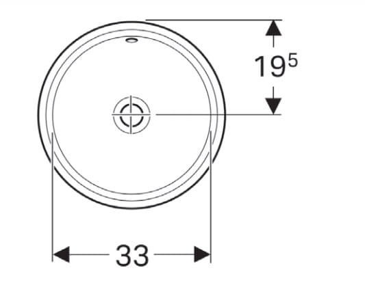 Koło VariForm umywalka podblatowa ø33cm/ ø39cm 500.744.01.6