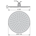 Emmevi deszczownica okrągła 300mm, złota CO6657OR300