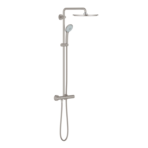 Grohe Euphoria System 310, system prysznicowy z termostatem, stal nierdzewna 26075DC0