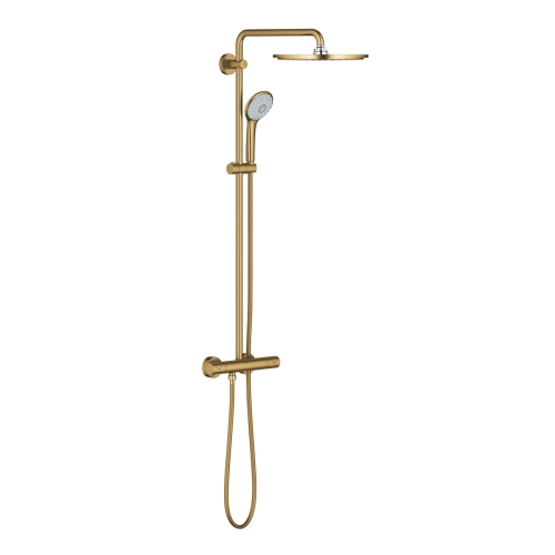 Grohe Euphoria System 310, system prysznicowy z termostatem, brushed cool sunrise 26075GN0