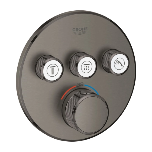 Grohe Grohtherm SmartControl bateria termostatyczna do obsługii 3 wyjść, element zewnętrzny, brushed hard graphite 29121AL0
