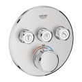 Grohe Grohtherm SmartControl bateria termostatyczna do obsługii 3 wyjść, element zewnętrzny, stal nierdzewna 29121DC0