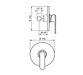 Emmevi Nefer bateria natryskowa podtynkowa, chrom 77009CR