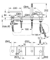 Grohe EuroCube bateria wannowa 4-otw. 19897001