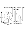 Grohe Essence zestaw wannowy podtynkowy z deszczownicą 260mm 192024ED