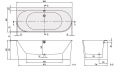 Villeroy&Boch Oberon 2.0 wanna wolnostojąca przyścienna 180x80cm UBQ180OBR9CD00V01