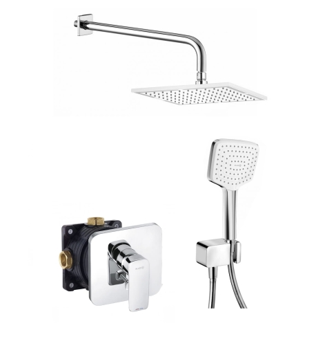 Kludi Pure&Style zestaw prysznicowy podtynkowy z deszczownicą 406300575