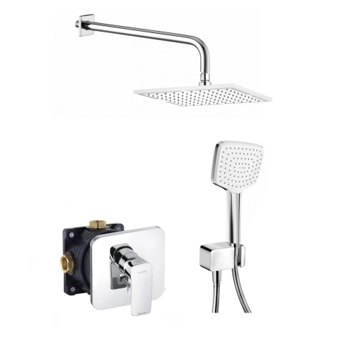 Kludi Pure&Style zestaw prysznicowy podtynkowy z deszczownicą 406300575
