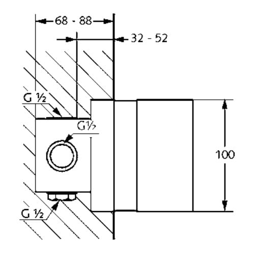 Kludi element podtynkowy baterii prysznicowej 38828